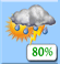 Chance thunderstorms Chance thunderstorms